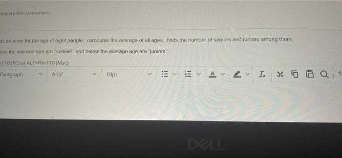 We A Programat Reads An Array For The Age Of Eight People Computers The Average Finds The Number Of Sandnes Among Them N 3