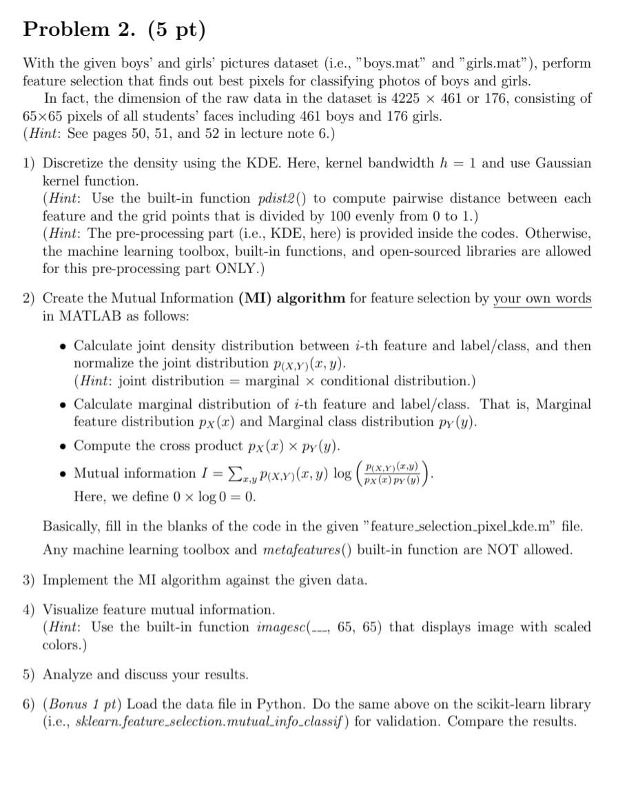 Problem 1 5 Pt With The Given Wine Dataset I E Wine Data Perform The Expectation Maximization Em Algorithm F 3