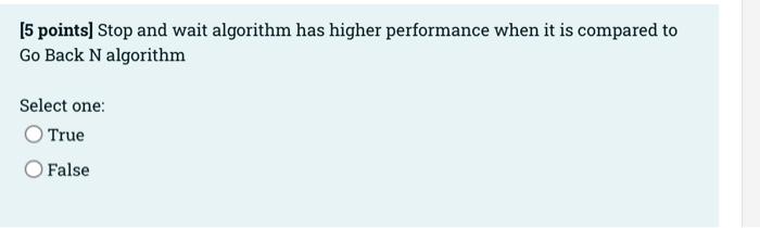 5 Points Checksum Is A Technique Used For Select One A Flow Control B Error Correction O C Error Detection O D C 2