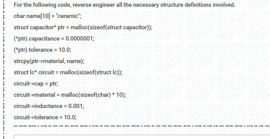 For The Following Code Reverse Engineer All The Necessary Structure Definitions Involved Char Name 10 Ceramic St 1