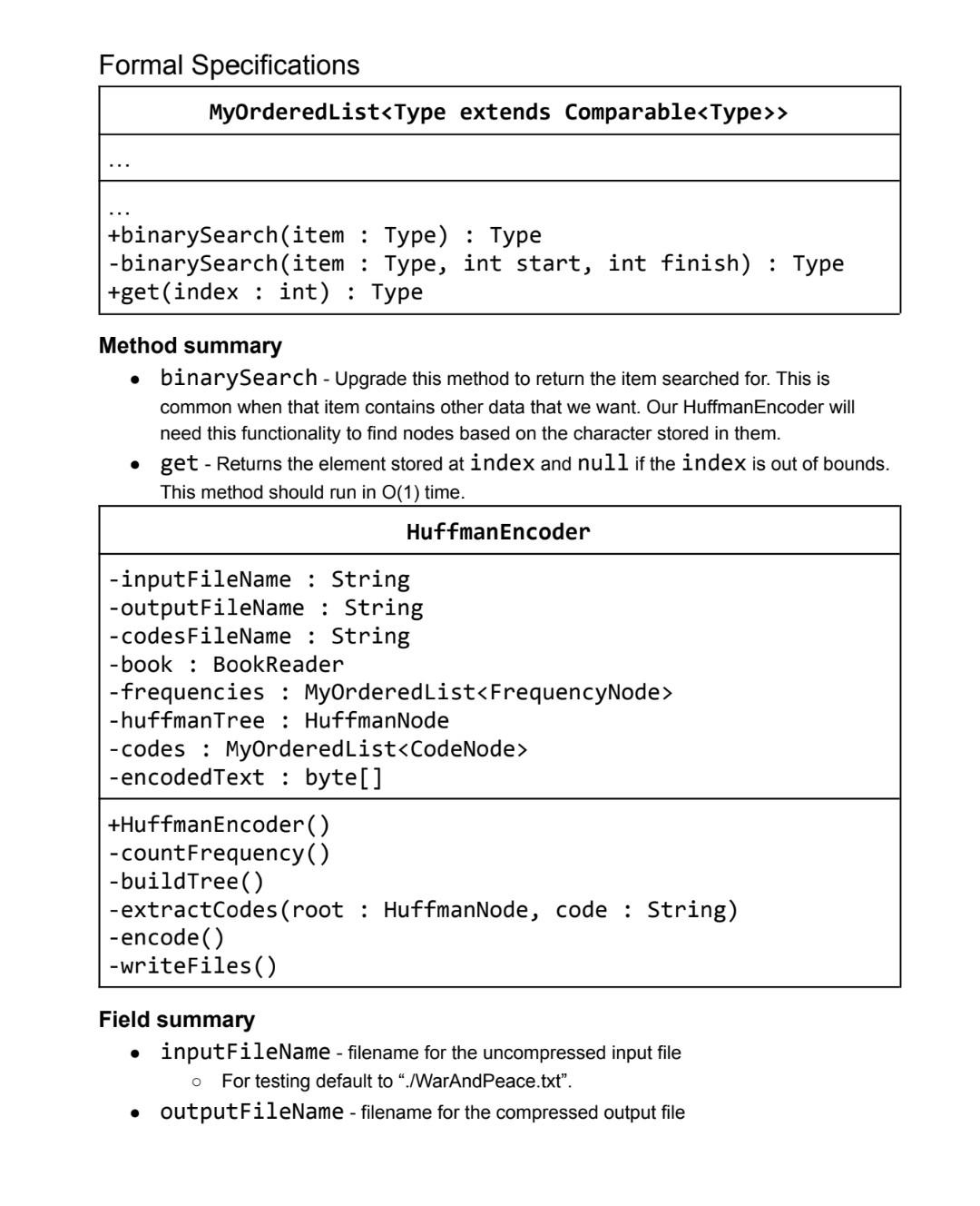 Java I Need Extractcodes Encode Write Files And Build Tree Implemented Everything You Need Is Included Do Not Use 1