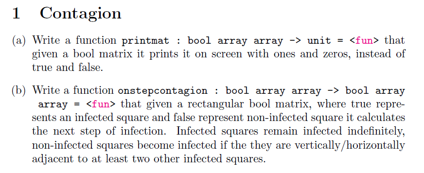 Use Ocaml Programming Language 1