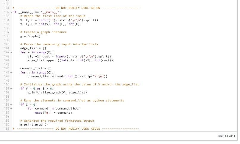 You Are Tasked To Define Methods Of A Graph Class Implementation To Be Able To Create A Graph From A The Number Of Ve 7