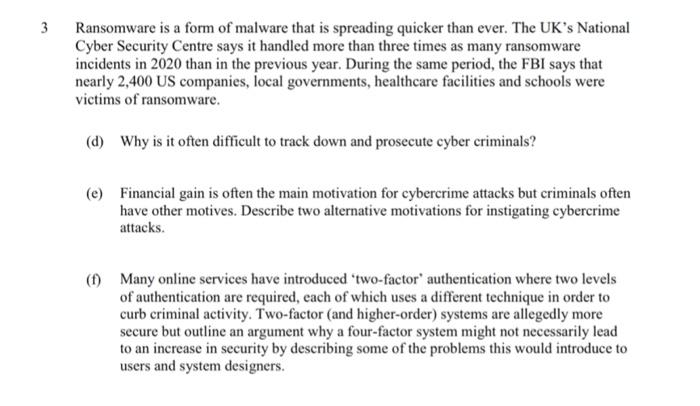 3 Ransomware Is A Form Of Malware That Is Spreading Quicker Than Ever The Uk S National Cyber Security Centre Says It H 1