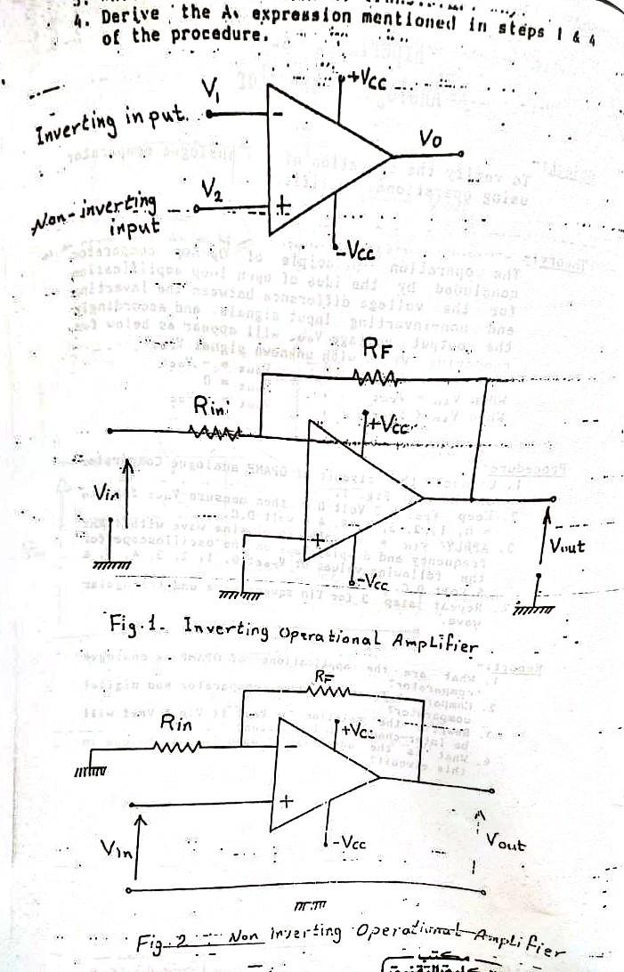 Ime Lu Inverting And Non Inverting Opamp Amplifiers Obiect To Verify The Performance Of Inverting And Noninya 2