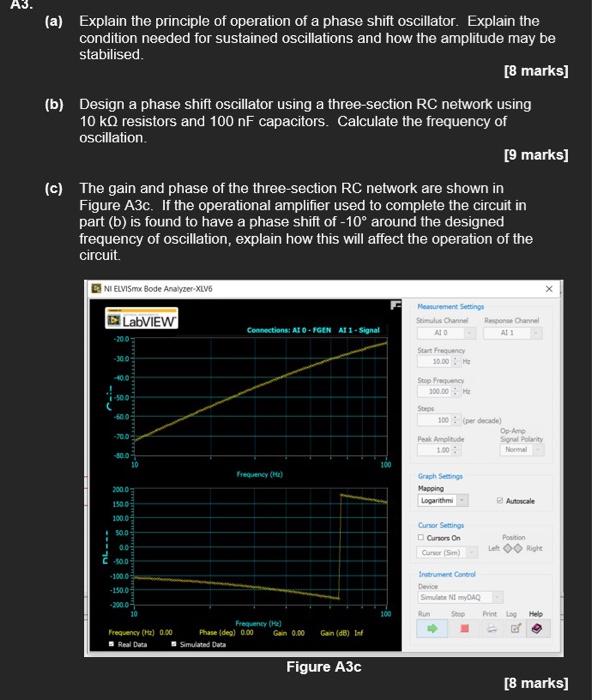 A3 A Explain The Principle Of Operation Of A Phase Shift Oscillator Explain The Condition Needed For Sustained Oscil 1