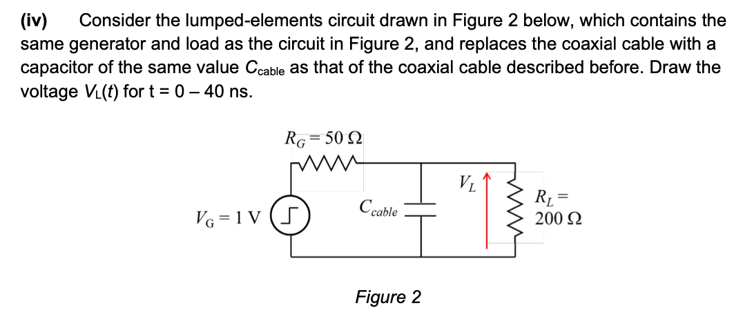 Iv Consider The Lumped Elements Circuit Drawn In Figure 2 Below Which Contains The Same Generator And Load As The Cir 1