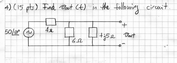 4 15 Pts Find Out Ct In The Following The Following Circuit 50 60 42 A Ti Se Toe 1 Tis Vout 1