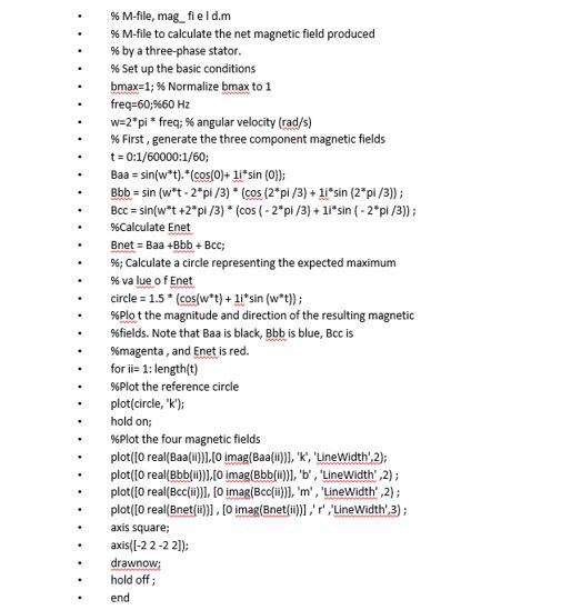 Hw2 Reproduce The M File Code Given In Slide 14 To Simulate The Flux Rotation In Four Pole Machine Both In Clockwise And 2
