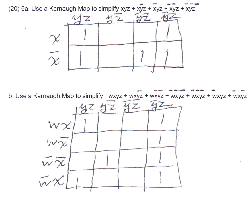 20 6a Use A Karnaugh Map To Simplify Xyz Xyz Xyz Xyz Xyz Yz Yz J Iz Jz 32 Xix B Use A Karnaugh Map To Simpli 1