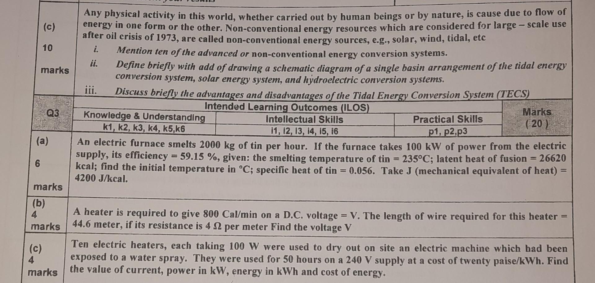 C 10 I Ii Marks Any Physical Activity In This World Whether Carried Out By Human Beings Or By Nature Is Cause Due 1