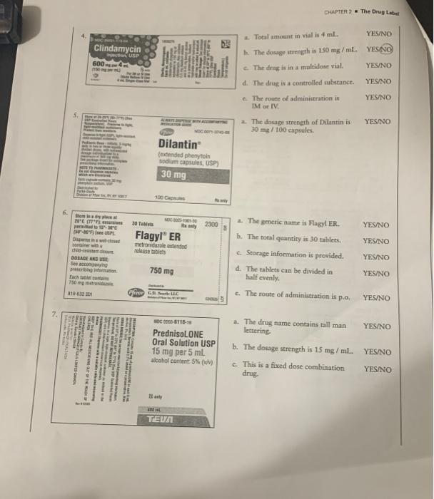 Chapter 2 The Drug Labat 4 Total Amount In Vialis 4 Ml Yes No Yesno Clindamycin Tort Usp 6004 The Dosage Strength Is 1