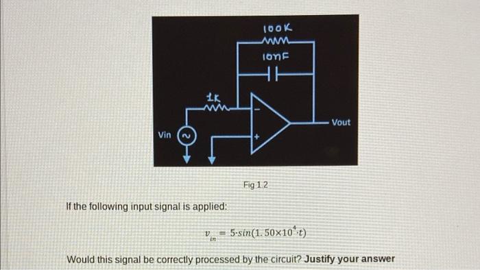 1 50 Points The Cutoff Frequency Of An Omp Am Integrator As Shown In Fig 1 1 Below Is 2nr Re W Cf He R W Vout Vino 2