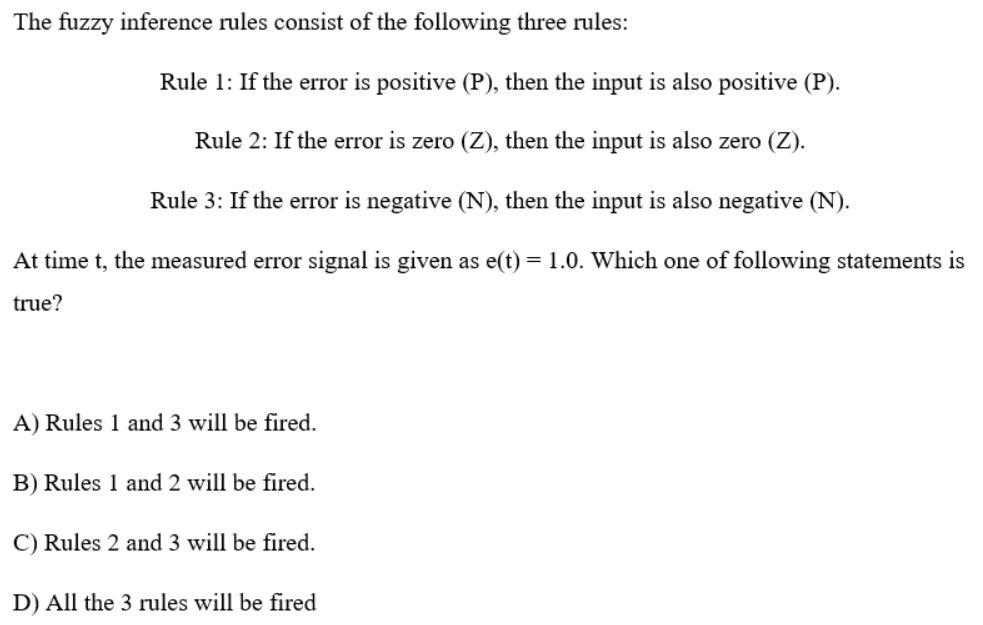 Consider A Fkbc System In Which The Input U T Only Depends Upon The Error Signal E T Assume That The Universe Of Dis 2