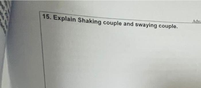 15 Explain Shaking Couple And Swaying Couple Ady 1
