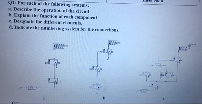Q1 For Each Of The Following Systems A Describe The Operation Of The Circuit B Explain The Function Of Each Componen 1