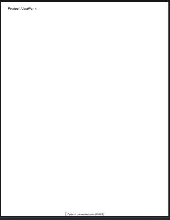 1 Use The Attached Template To Prepare Material Safety Data Sheet Msds For One Of The Following Chemicals Available I 7
