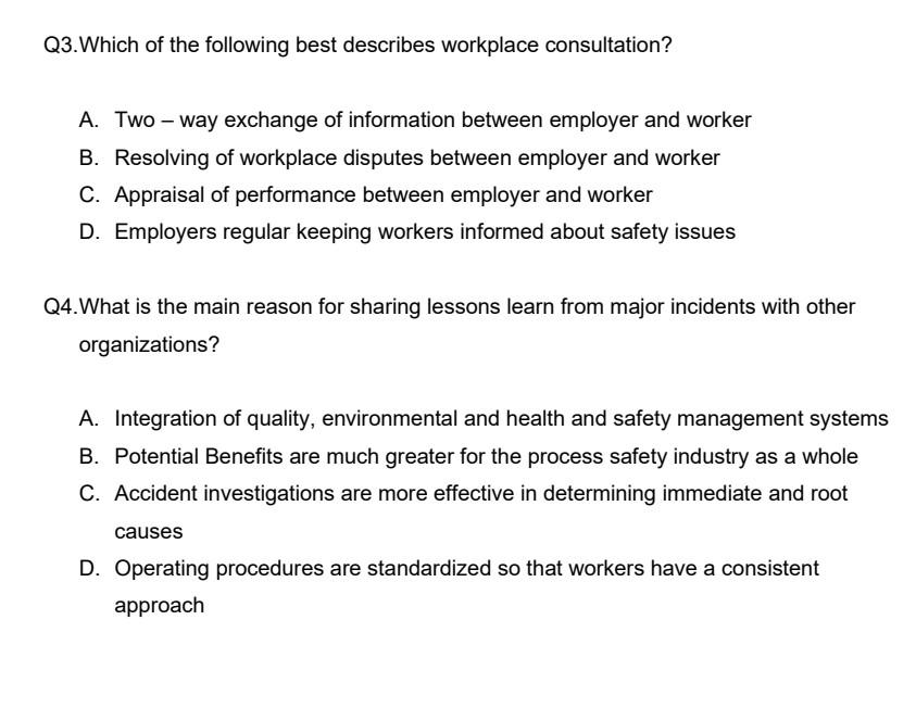 Safety Questions 1