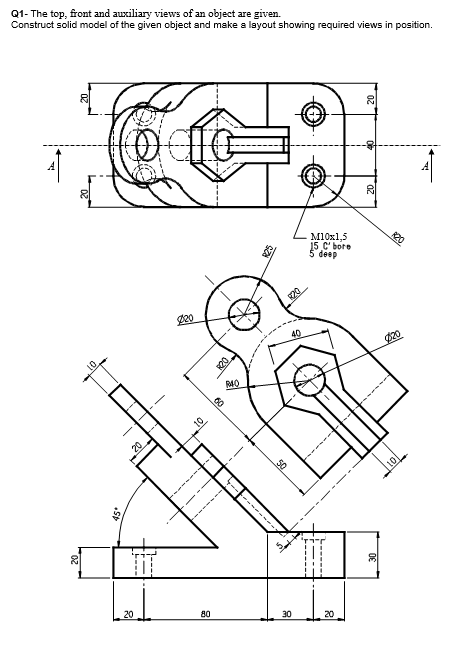 The Drawing Should Be Made In Catia 1