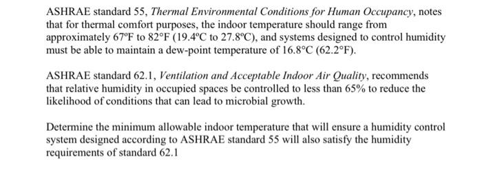 Ashrae Standard 55 Thermal Environmental Conditions For Human Occupancy Notes That For Thermal Comfort Purposes The I 1